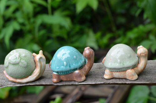 陶瓷动物摆件窑变釉园艺装饰品