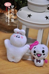 微瑕 日单 可爱戴蝴蝶结的小雪人手机挂件