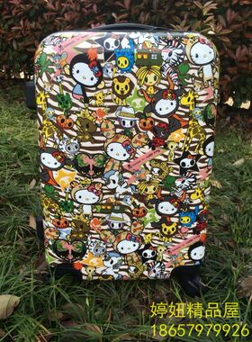 Hello kitty 联名TOKIDOKI限量版 20寸登机旅行拉杆行李箱