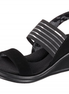 Skechers/斯凯奇女鞋高跟凉鞋夏季简单舒适坡跟夏季新品正品38472