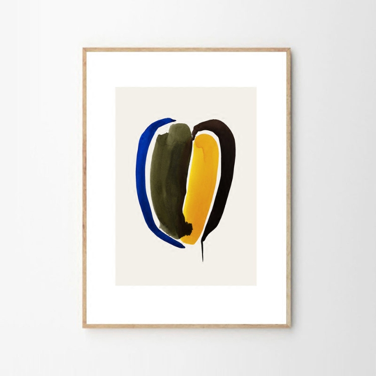 进口丹麦抽象风艺术装饰画