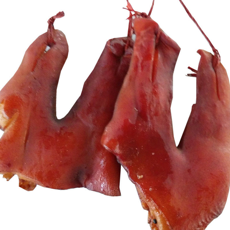 腊猪嘴巴冲嘴猪头肉四川腊肉 猪鼻子烟熏特产腊猪脸肉 四川农家