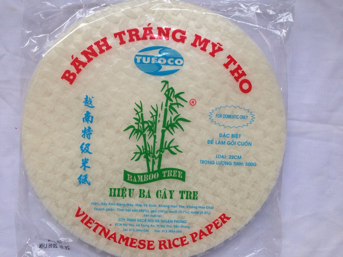 5元不限重 越南三顆竹春卷皮BANH TRANG MY THO 薄米皮春餅500g