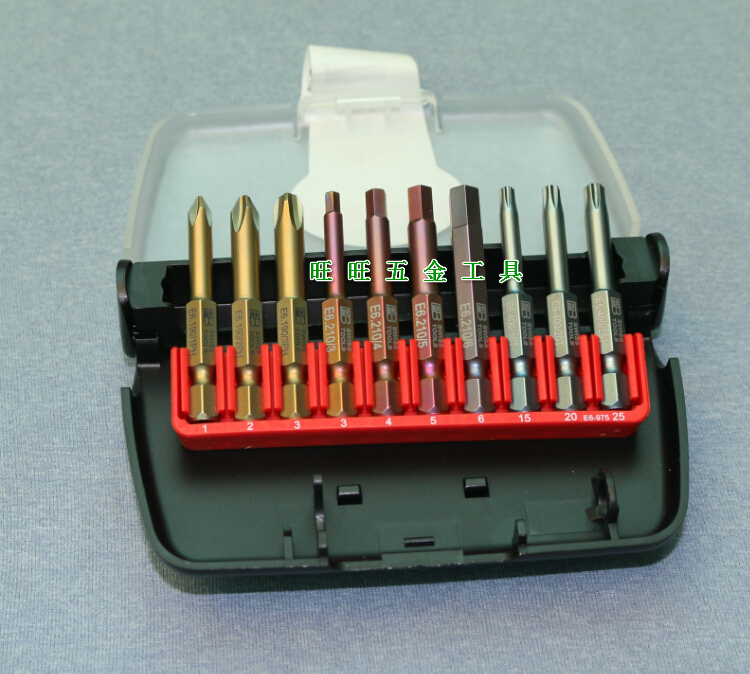 进口瑞士PB 1/4方 内六角星形十字套装加长批头 批咀 PB E6.985