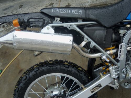KLX250 KLX 400 鱼嘴 改装 排气管 川崎 排气 直排 火爆改装摩配