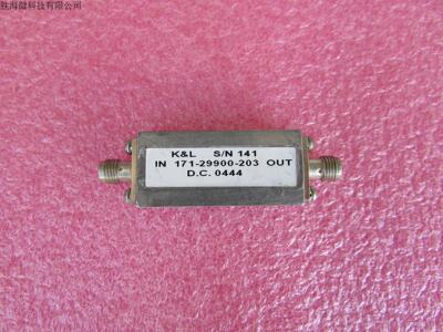 K&L 进口 171-29900-203 SMA母 RF 射频微波同轴低通滤波器