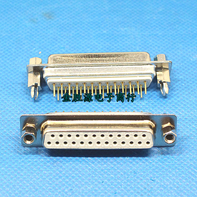 插板DB25 母头 母座 25芯 RS232串口 COM 双层 镀金脚 焊板