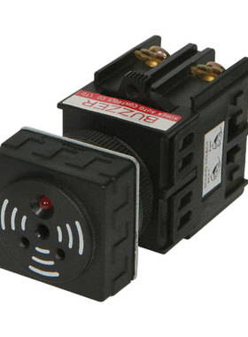 韩国凯昆KACON Φ25mm带灯蜂鸣器 90-240V方形报警器 KB-5BAFS