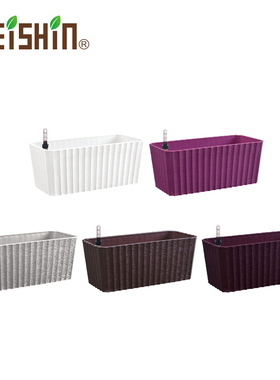 诚信SEISHIN 桌面花园Ⅲ自动浇灌花盆长方 懒人烤漆蓄水浇吸水灌