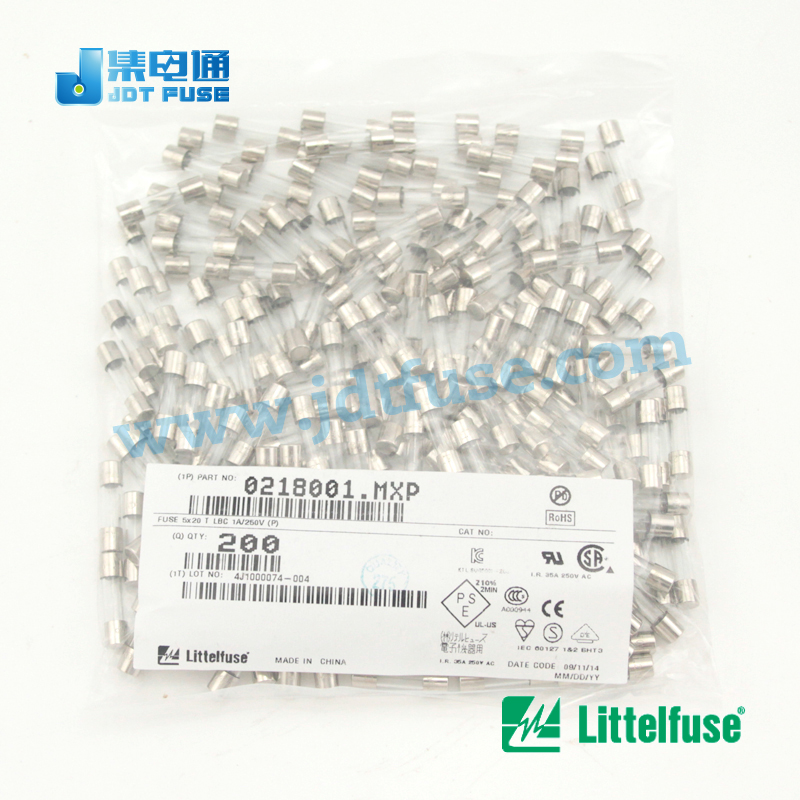 5*20力特littelfuse玻璃保险丝0218001.MXP不带引线250V1A保险管