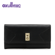 Exull q2015 new lock long bi-fold wallet clutch bag women bag 15335204