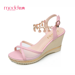 Name code 2015 summer new platform wedges heels Sandals open toe gauze flat female Sandals Women's shoes