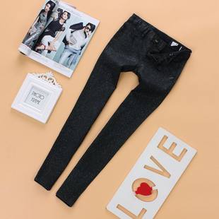 Spring autumn black jeans, trousers, European style, children's clothing