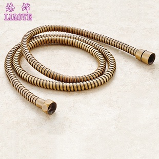 1.5米防爆 歐式 仿古花灑淋浴軟管 全銅噴頭淋浴器軟管管歐式 耐用