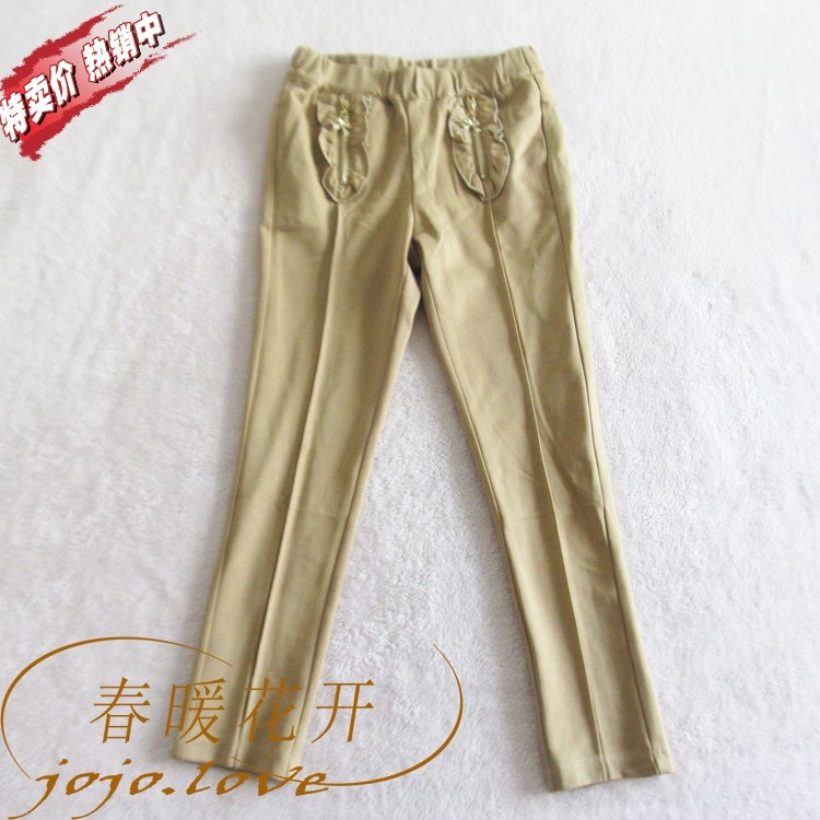 海贝童装 2014秋装新款 女童时尚单长裤 150119432 专柜正品 两色