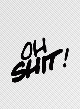 TLP镂空车贴 OH SHIT 遮瑕贴行李箱笔记本贴电脑机箱贴