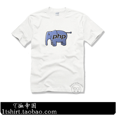 短袖程序员 PHP 编程软件t恤男圆领纯棉短袖