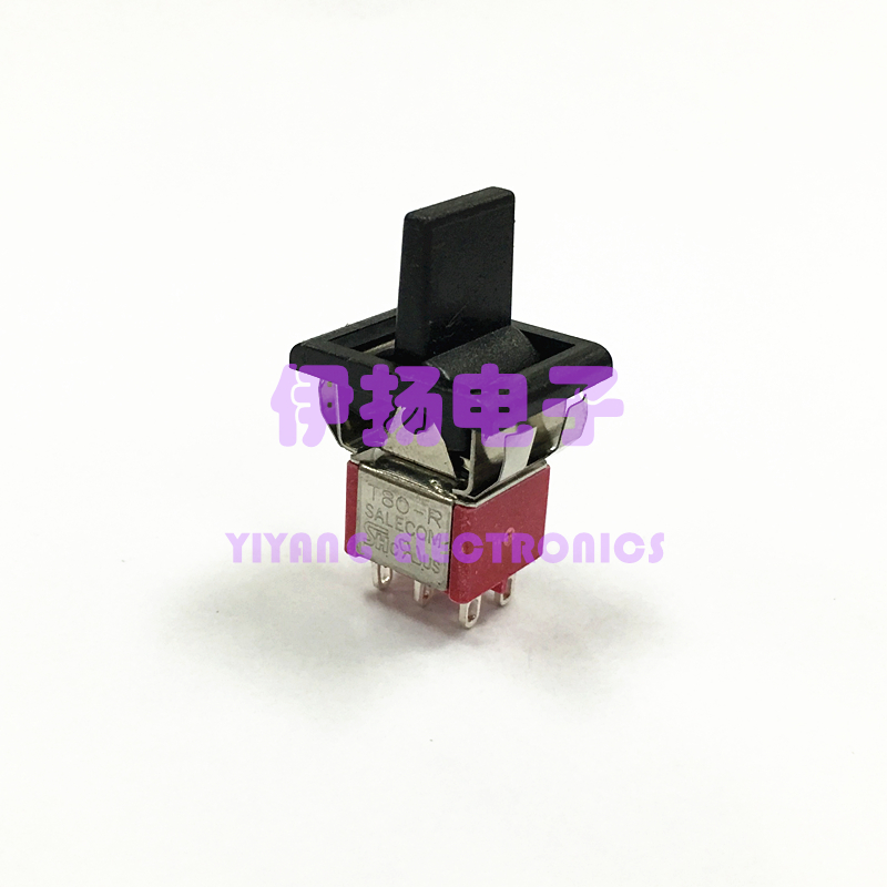SH SALECOM台湾兴瀚进口钮子开关 T80-R R8018A-P14 6脚3档双复位