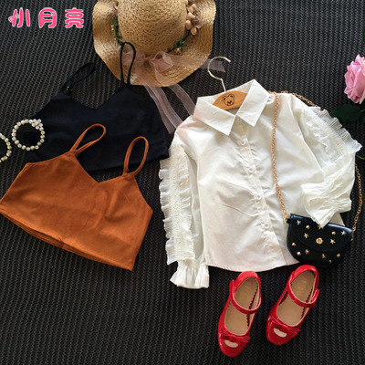 Chemise fille à manche longue en coton - Ref 2085399 Image 1