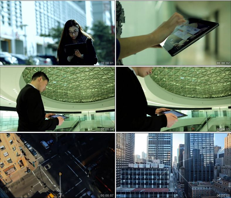 信息网络遍布全球玩IPAD掌上电脑高清实拍视频素材