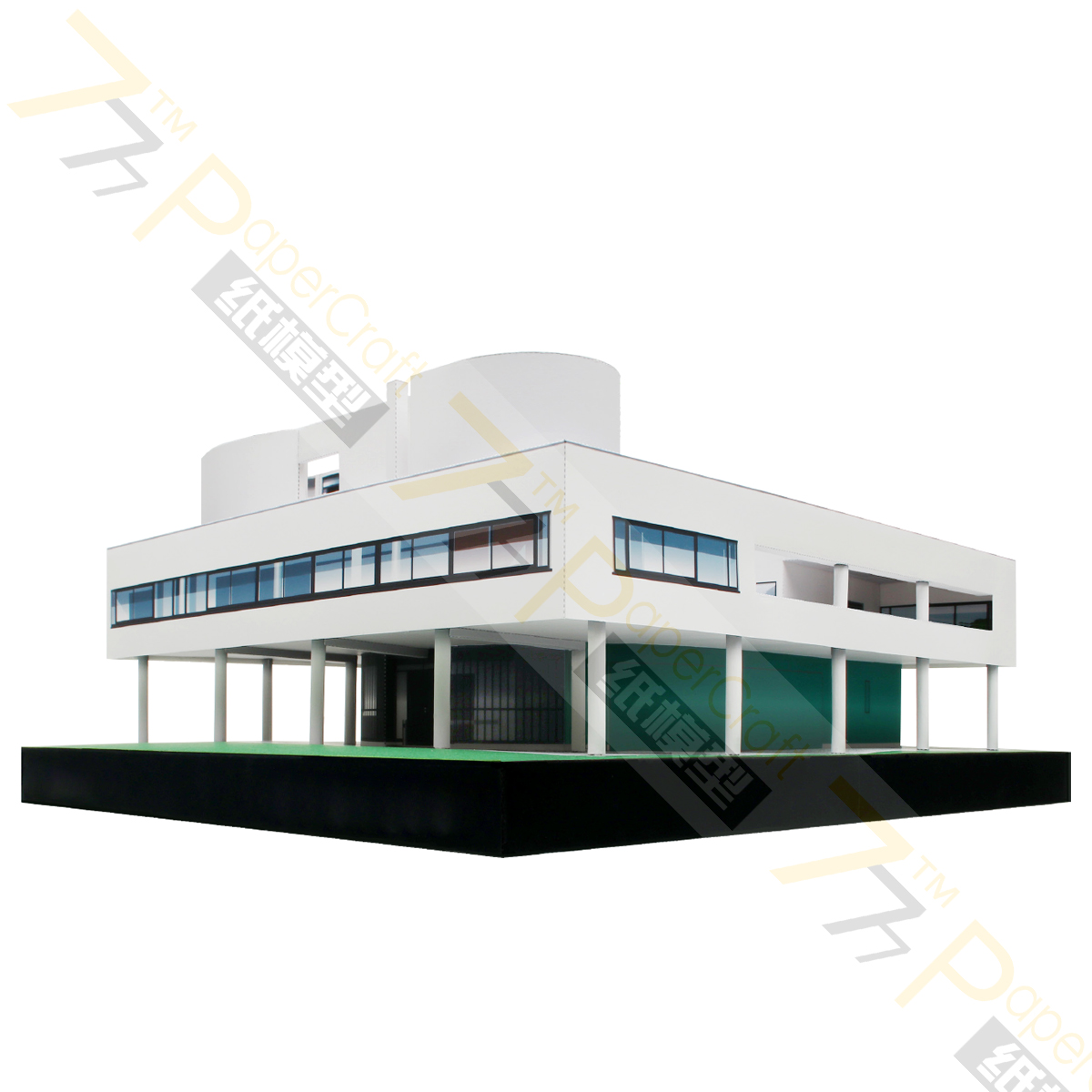 沙盘别墅建筑作业场景DIY纸模型