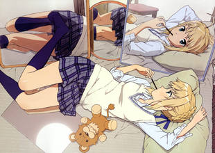 日本动漫海报 圣杯之战命运之夜Fate/stay night动漫装饰画D7732C