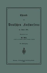 预订 Forstwesens Chronik Deutschen Im... Des