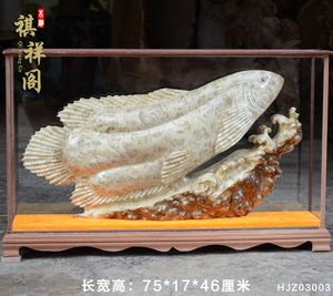 缅甸黄金樟 树瘤精雕金龙鱼招财进宝 特色工艺艺术品木雕根雕摆件