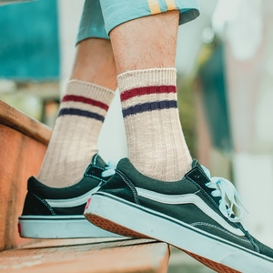 男纯棉中筒袜男袜