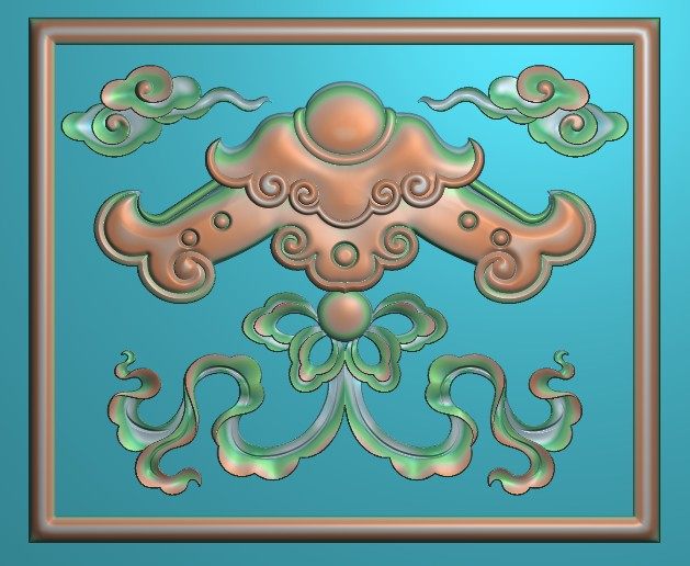 高清精雕图 灰度图浮雕图电脑雕刻图精品祥云如意背上花板121x101,商务/设计服务,设计素材/源文件,淘宝优惠券,粉丝福利购,淘宝优惠卷