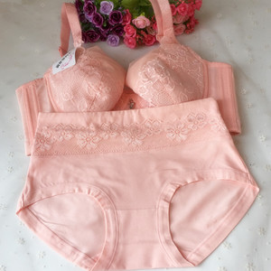 5排扣收副乳大码薄款文胸套装本命年大红套装调整型聚拢文胸75D