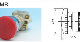 正宗台湾天得大头按钮 T2BMRY-1C 黄色