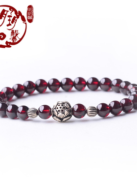 单圈水晶泰银酒红石榴石