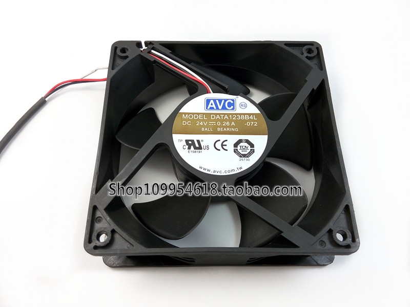 AVC DATA1238B4L 12038 24V 0.26A 12CM/厘米 双滚珠 变频器风扇