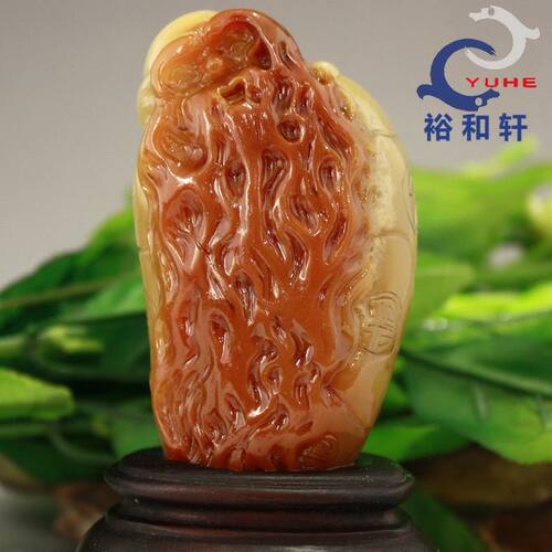寿山石摆件真品 巧色老性芙蓉石 长寿之神 寿星摆件【裕和轩】C7