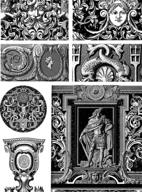 设计素材 国外古典装饰花纹 297P 2183*3130 507M