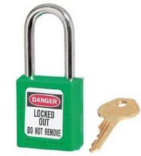 正品美国Master玛斯特 410MCNGRN ABS工程塑料挂锁 绝缘挂锁