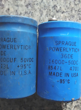 思碧 SPRAGUE 36DE系列 50V 16000UF 发烧滤波电容 螺丝脚电容