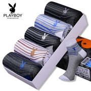 Playboy Men mùa hè vớ dài mùa thu và mùa đông vớ cotton dày ống bông khử mùi mồ hôi nam vớ - Vớ nam