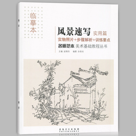 正版临摹本风景速写实用篇名师范本美术基础，教程绘画入门学习教材艺术学生考试书，素描书成人铅笔画画书素描技法书安徽美术