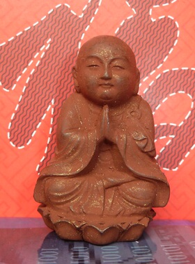 上色工艺品手把件小叶黄杨木雕