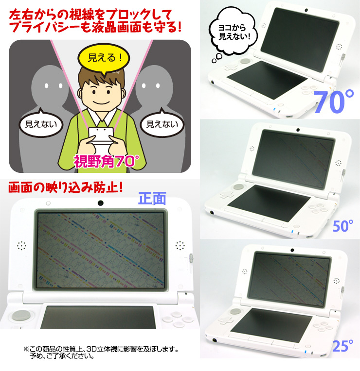 日本原装GAMETECH 3DSLL高效防窥膜