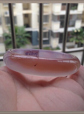 巴西冰透天然俏红紫底玉髓手镯加厚水润精美厦门玛瑙女闺蜜礼物48