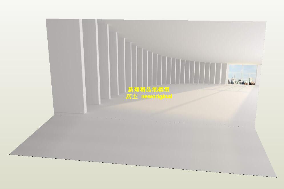 1比6 12寸 18 长廊室内城市 兵人娃娃 建筑车模汽车场景 模型