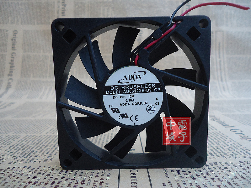台湾协喜ADDA AD0812XB-D91GP 8015 12V 0.38A 机箱风扇 CPU风扇