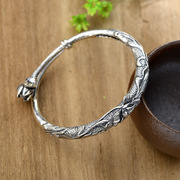 Thai Thai silver bracelet 925 Silver opening women''s Japan and South Korea-style Lotus bracelet