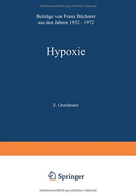 【预订】Hypoxie: Beitrage Aus Den Jahren 1932 1972