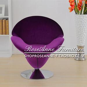【ROSEANNE】工厂直销 喇叭花椅休闲沙发椅 布艺造型椅 转椅 时尚