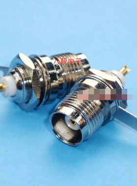 TNC母座 TNC座 TNC锁板插座 对讲机视频插座 (带螺母垫片） 全铜