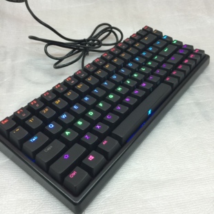 keycool 凯酷七彩背光 游戏  机械键盘 轴 87 无冲 青轴 键盘帽